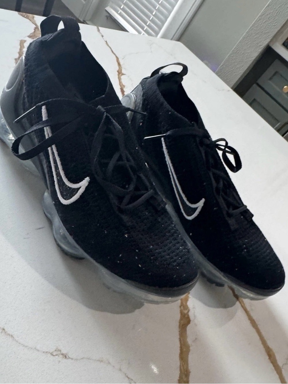 Nike Vapor Max Black and White Sneakers, Size 7.5 Women
